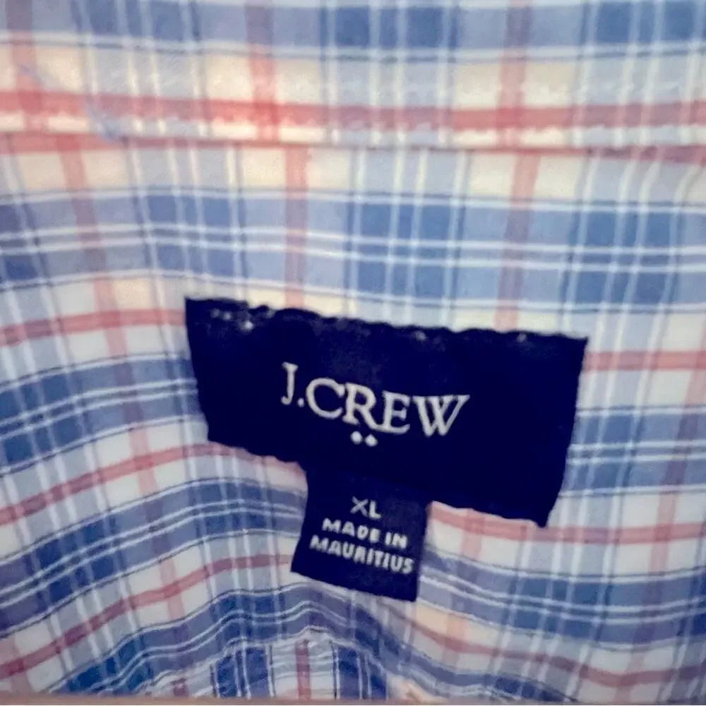 J.Crew Plaid Long Sleeve Cotton Button Down Shirt XL